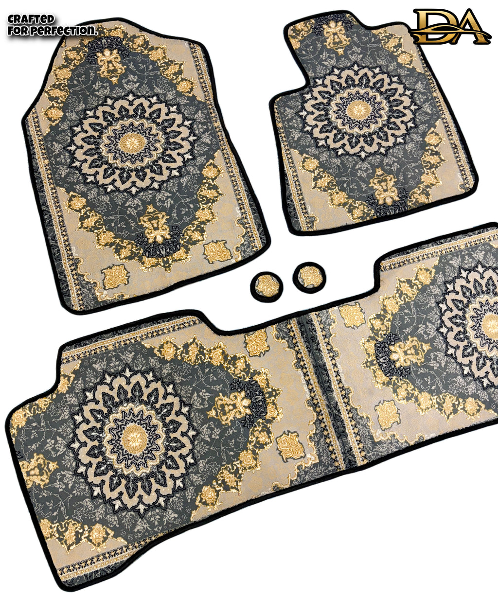 Grey Persian Luxury Car Mats — Statement Edition (Design 4)