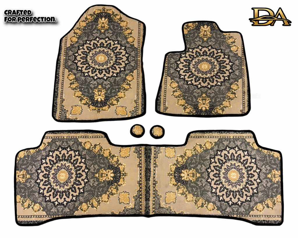 Grey Persian Luxury Car Mats — Statement Edition (Design 4)