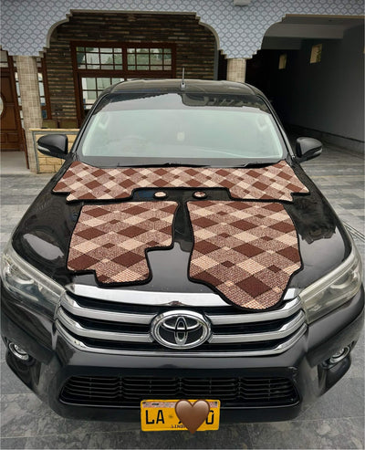 Chocolate Aura – Premium Kashmiri Rug Car Mats
