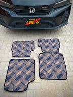 Sapphire Aura – Premium Kashmiri Rug Car Mats