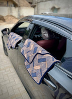 Sapphire Aura – Premium Kashmiri Rug Car Mats
