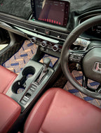 Sapphire Aura – Premium Kashmiri Rug Car Mats