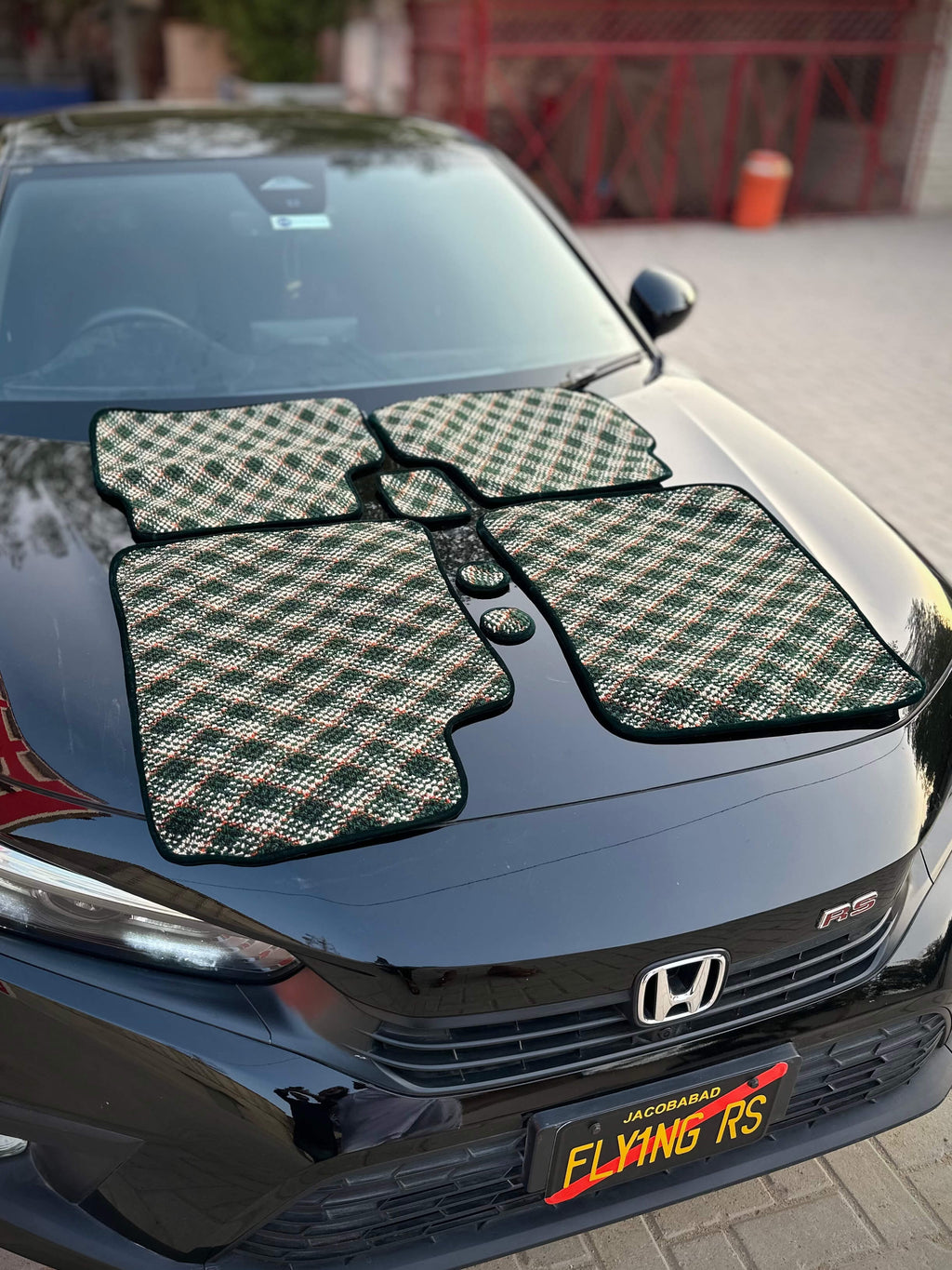 Emerald Aura – Premium Kashmiri Rug Car Mats