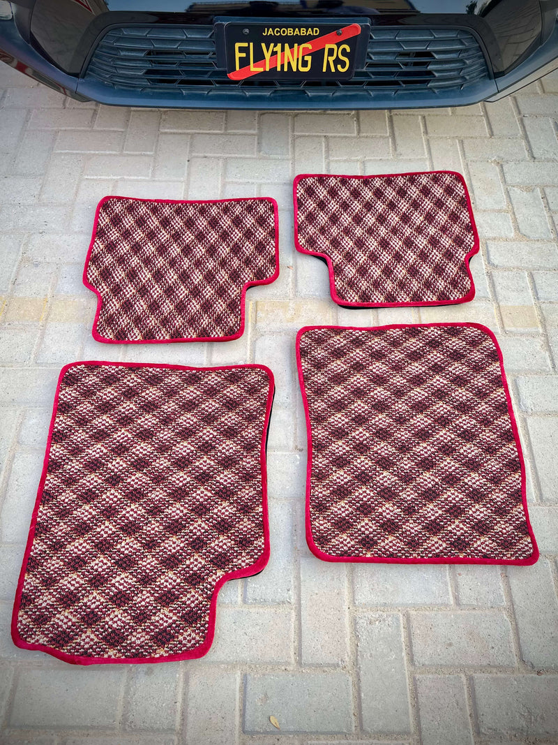Ruby Aura – Premium Kashmiri Rug Car Mats