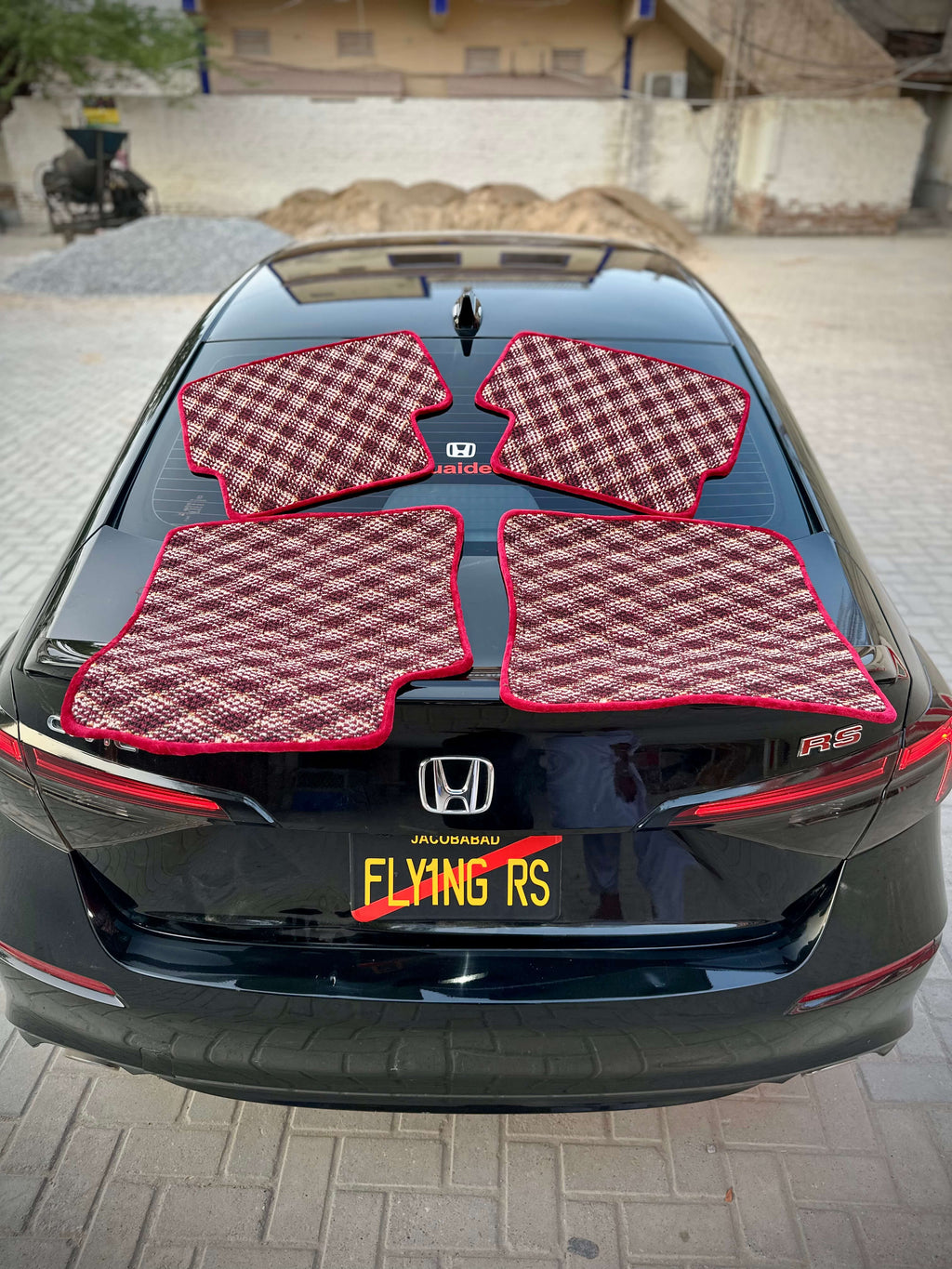 Ruby Aura – Premium Kashmiri Rug Car Mats