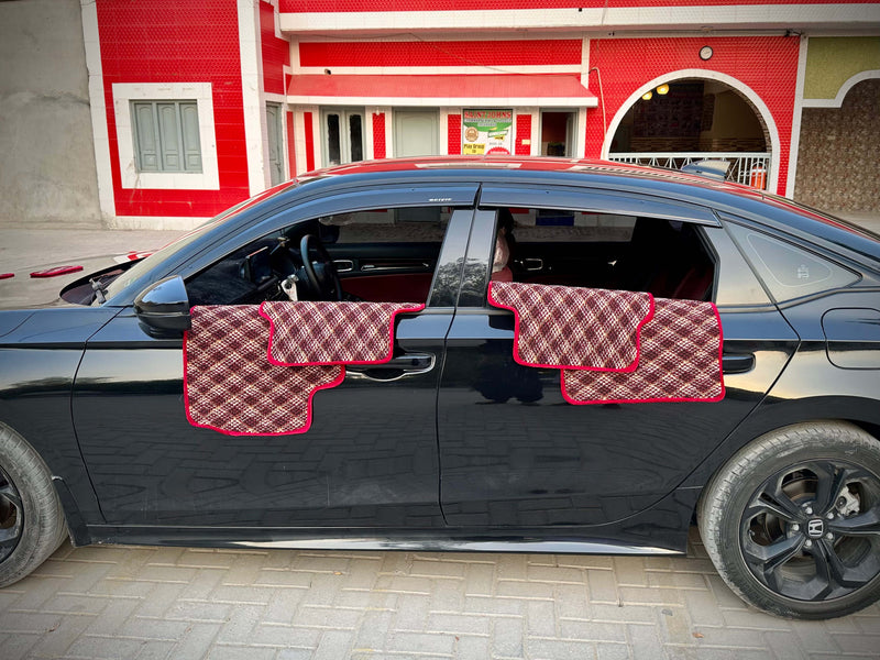 Ruby Aura – Premium Kashmiri Rug Car Mats