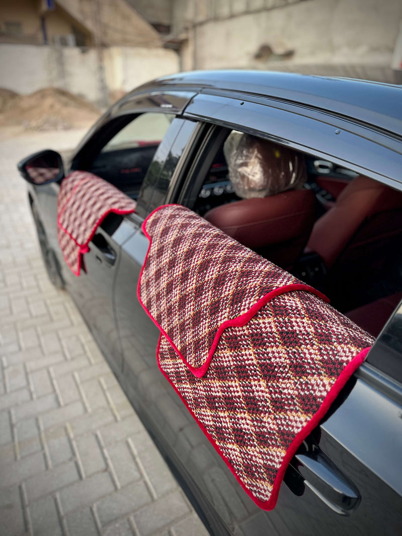 Ruby Aura – Premium Kashmiri Rug Car Mats