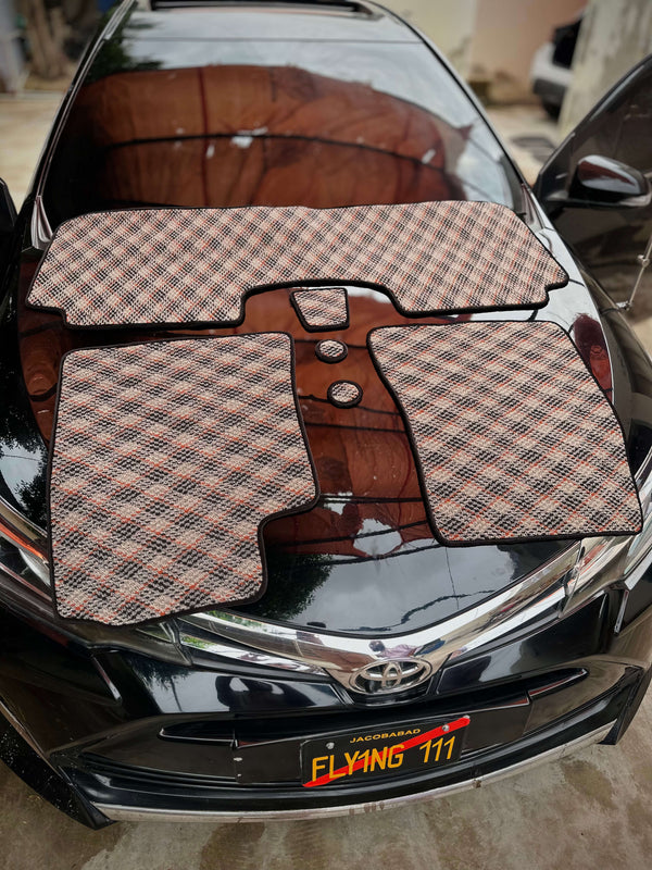 Slate Aura – Premium Kashmiri Rug Car Mats