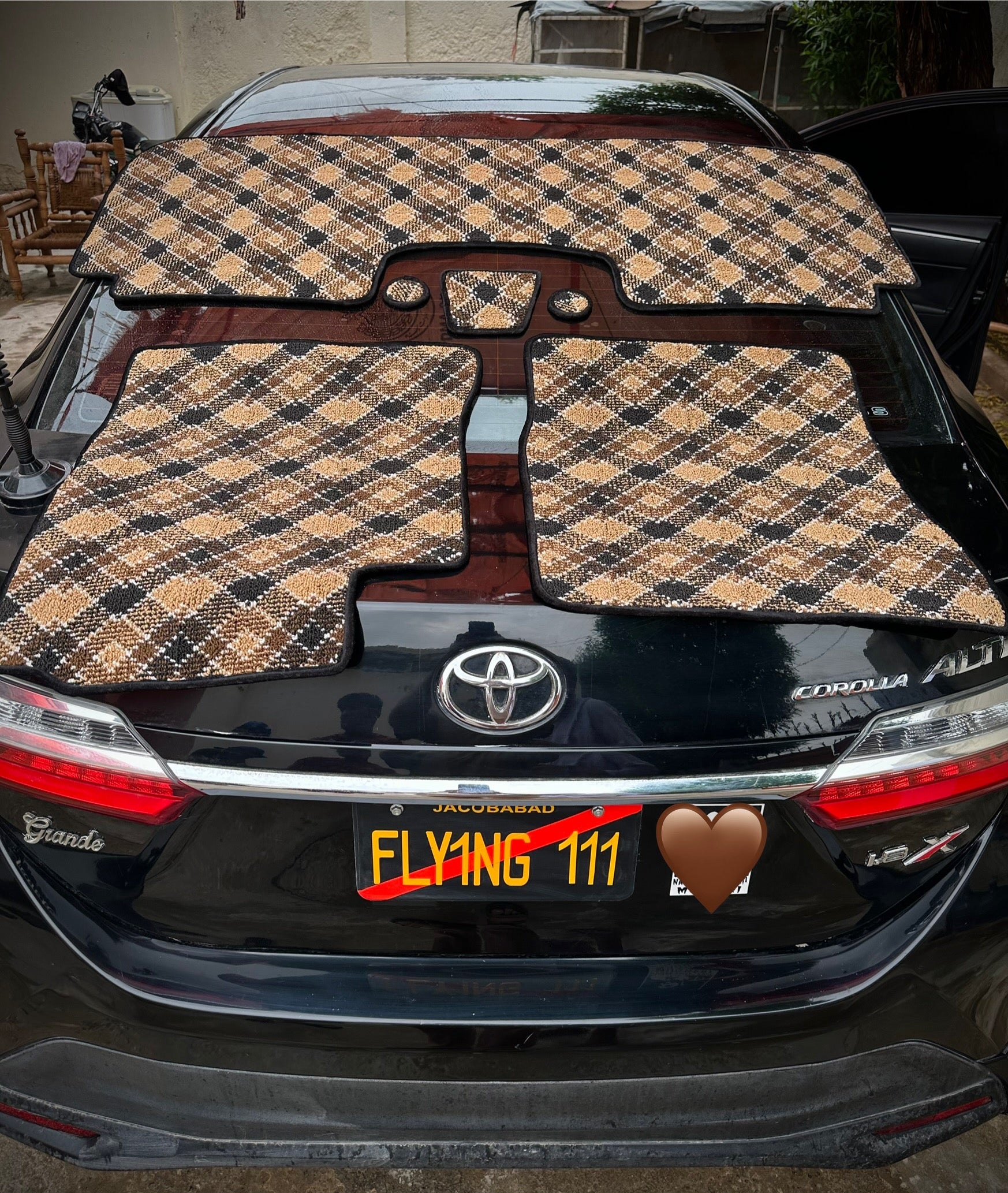 Bronze Aura – Premium Kashmiri Rug Car Mats