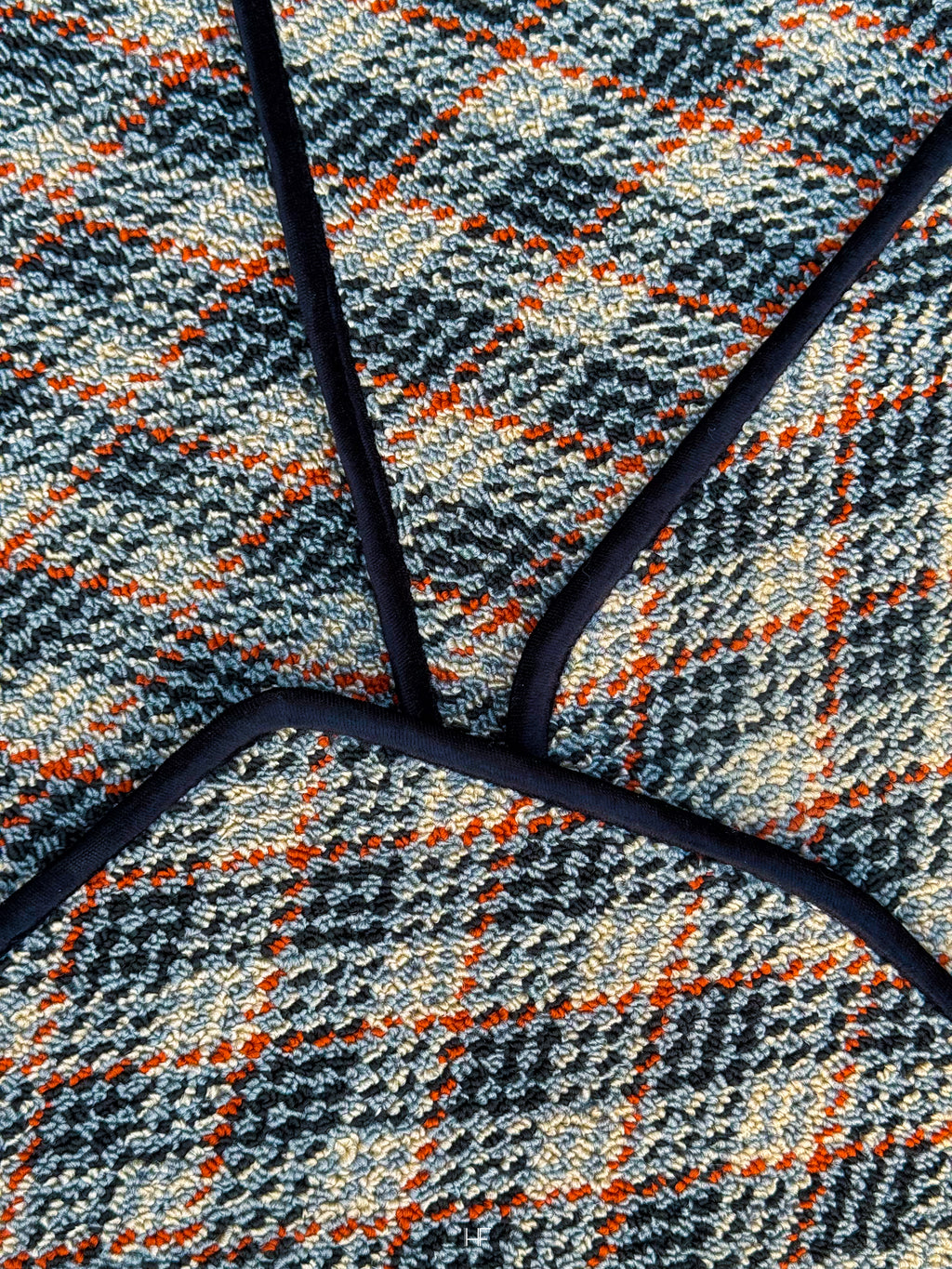 Slate Aura – Premium Kashmiri Rug Car Mats