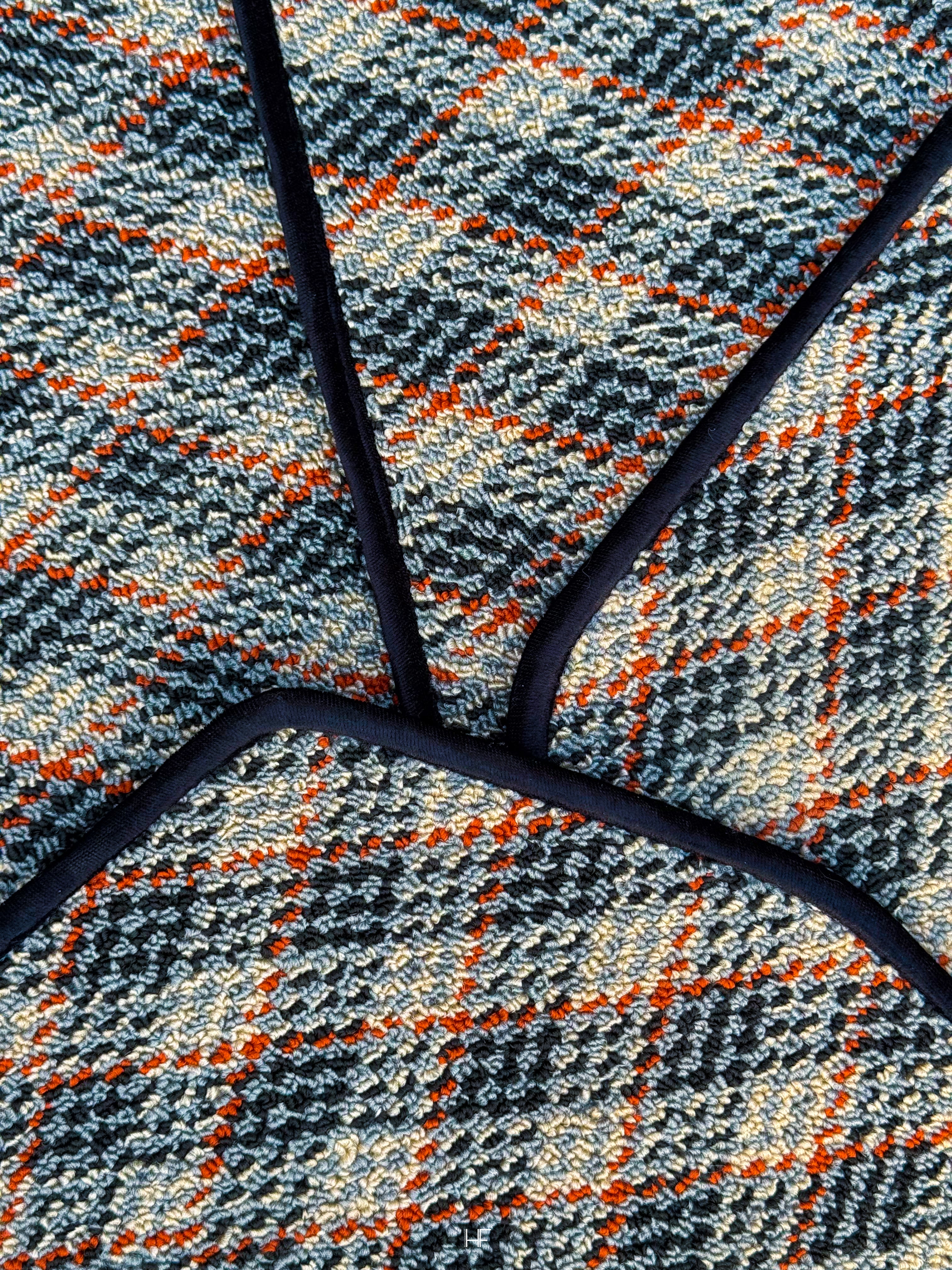 Slate Aura – Premium Kashmiri Rug Car Mats