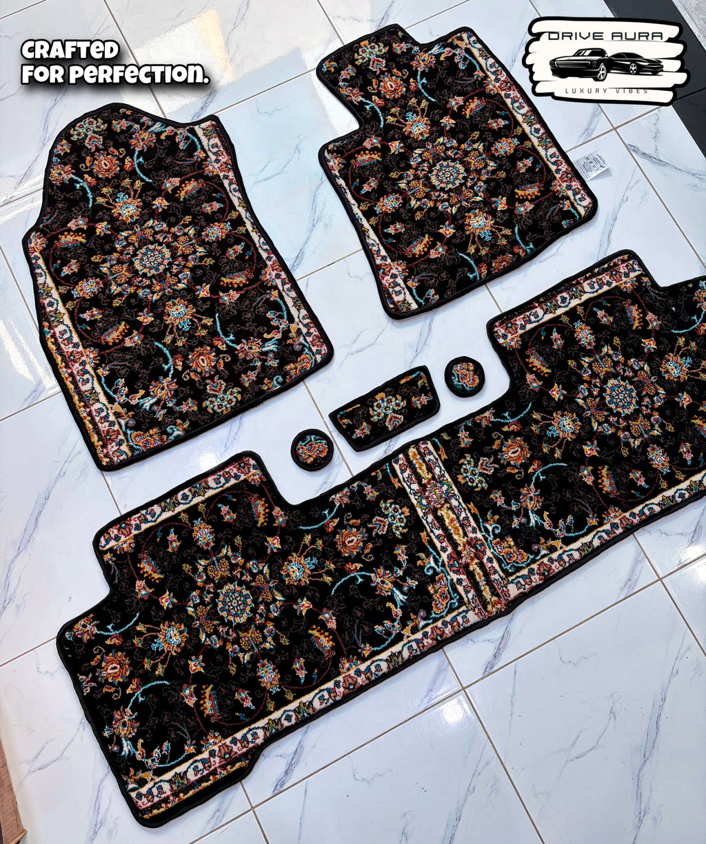 Black Persian Luxury Car Mats — Statement Edition (Design 6)