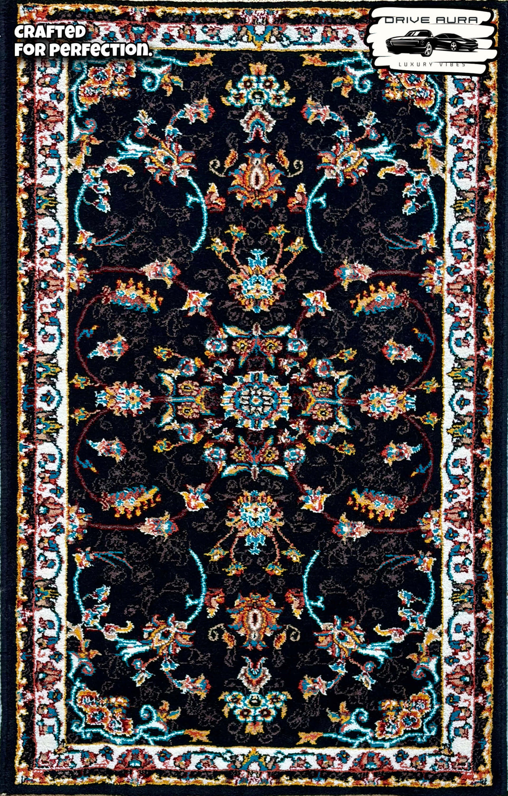 Black Persian Luxury Car Mats — Statement Edition (Design 6)