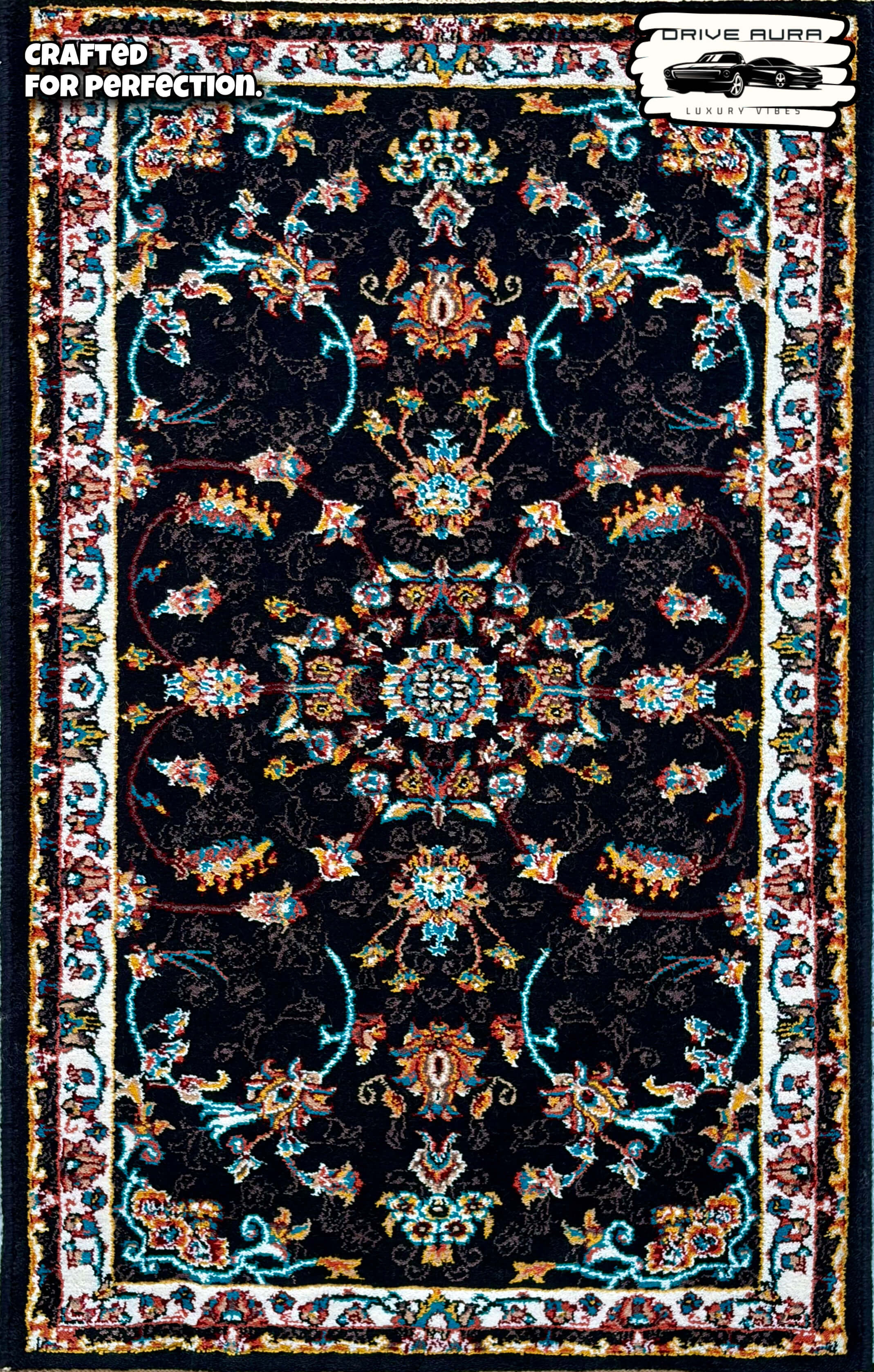 Black Persian Luxury Car Mats — Statement Edition (Design 6)