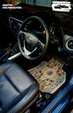 Brown Blue Persian Luxury Car Mats — Statement Edition (Design 2)
