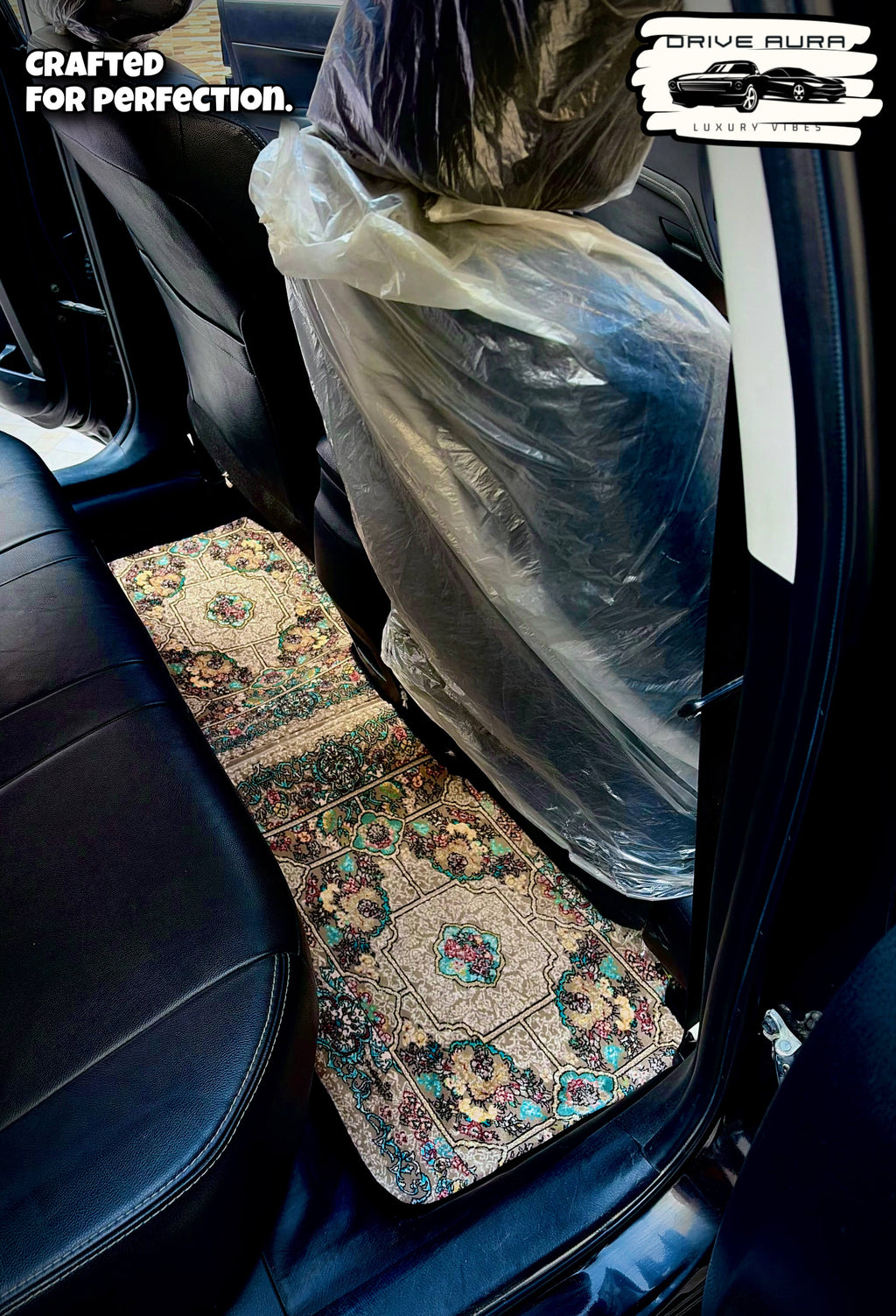 Brown Blue Persian Luxury Car Mats — Statement Edition (Design 2)