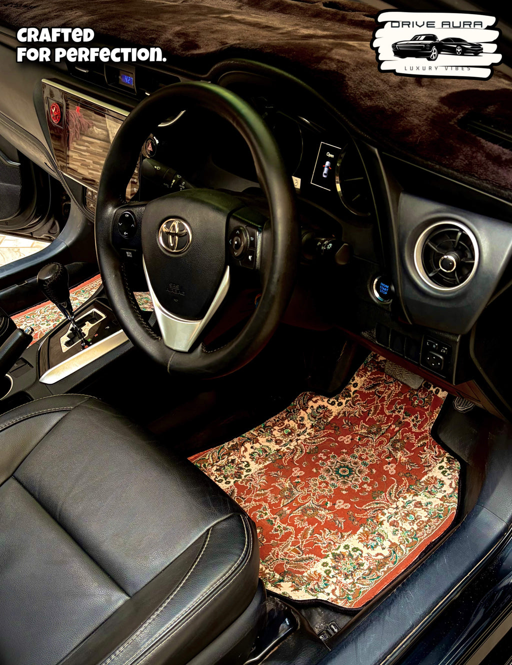 Brown Persian Luxury Car Mats — Statement Edition (Design 2)