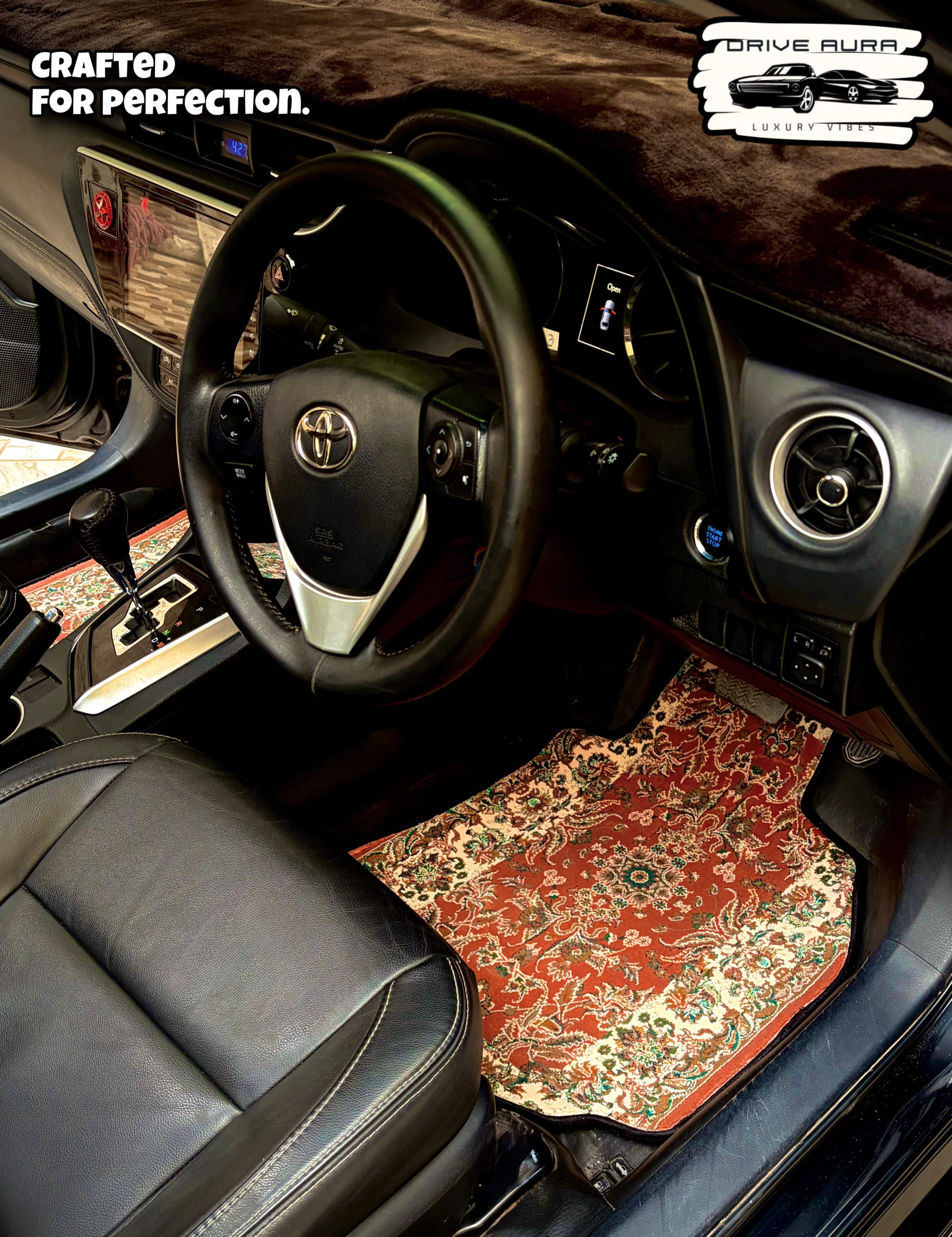 Brown Persian Luxury Car Mats — Statement Edition (Design 2)