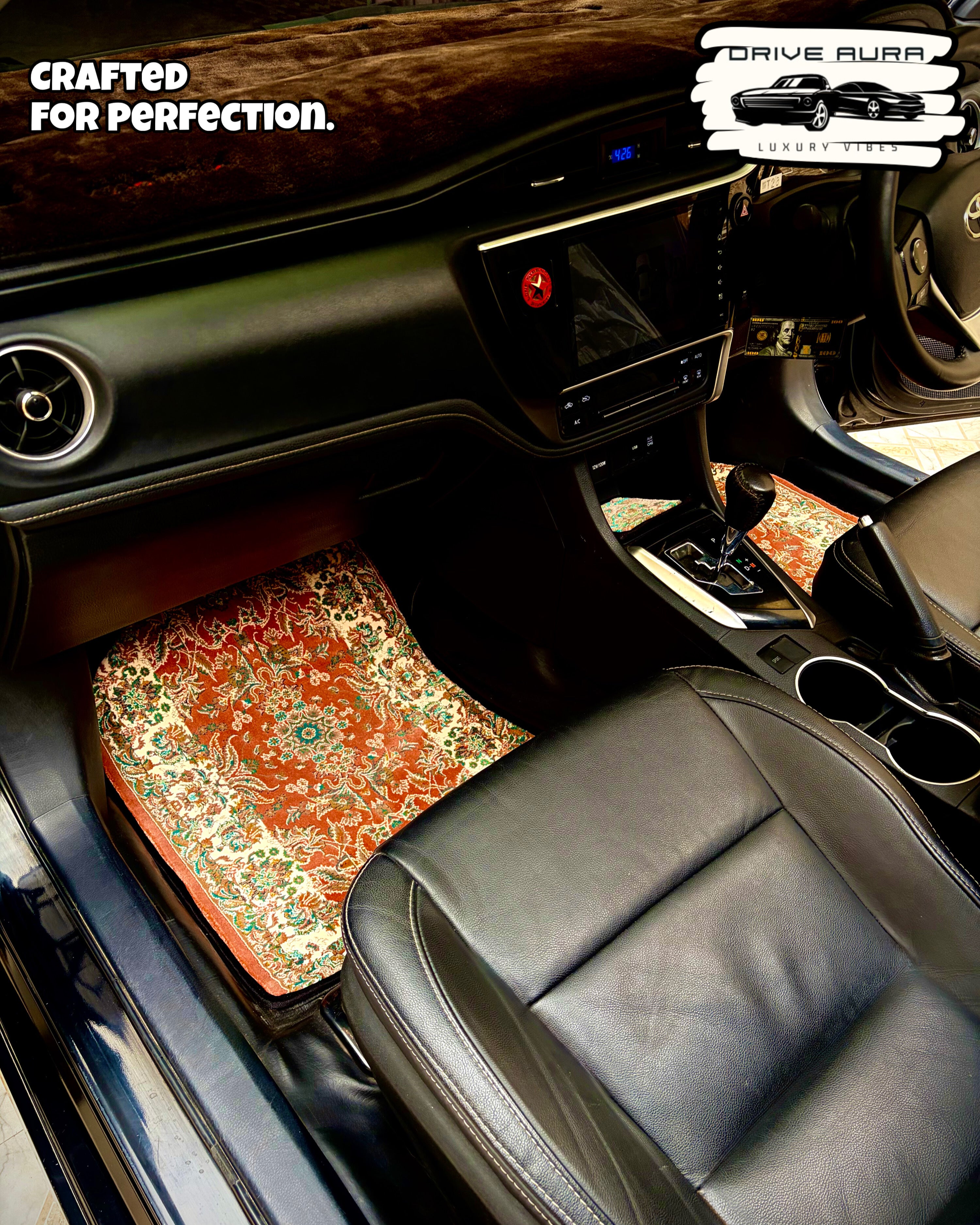 Brown Persian Luxury Car Mats — Statement Edition (Design 2)