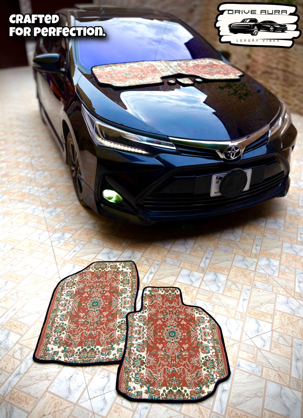 Brown Persian Luxury Car Mats — Statement Edition (Design 2)