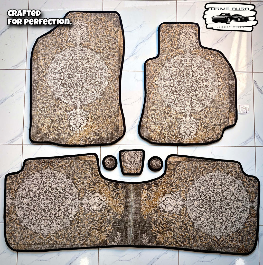 Grey Persian Luxury Car Mats — Statement Edition (Design 3)