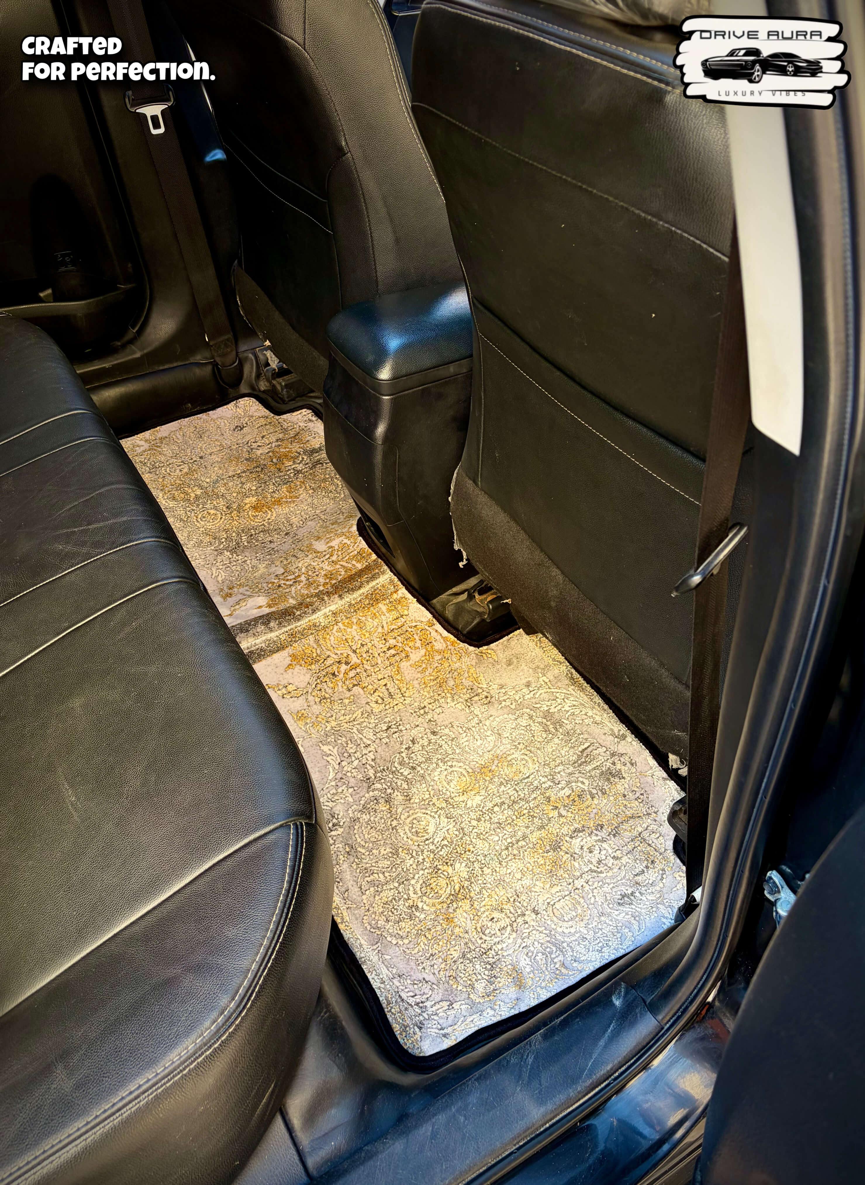 Light Grey Persian Luxury Car Mats — Statement Edition (Design 1)