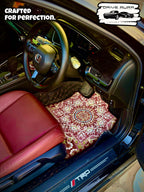 Red Persian Luxury Car Mats — Statement Edition (Design 7)